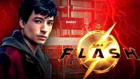 Ezra Miller Barry Allen Flash Movie Logo