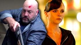 Guns Up Movie Stars Kevin James and Christina Ricci on John Wick Comparisons & the Jobs They Hated
