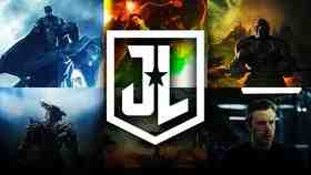 Batman, Superman, Darkseid, Justice League logo