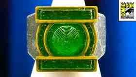 Green Lantern ring from Lanterns, San Diego Comic-Con logo in top right corner.