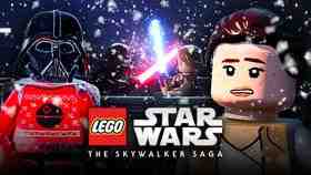 LEGO Star Wars logo, Rey, Darth Vader