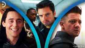 Tom Hiddleston as Loki, Sebastian Stan as Bucky, Jeremy Renner as Hawkeye