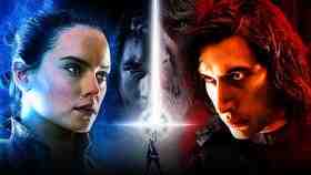 Daisy Ridley as Rey, The Last Jedi teaser poster, Adam Driver as Kylo Ren