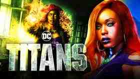 Anna Diop as Starfire, Titans logo