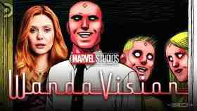 Elizabeth Olsen, Comic Panel showing Vision and Two Android Kids