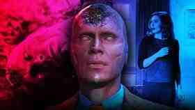 Vision's corpse, Elizabeth Olsen as Wanda Maximoff