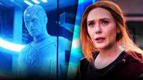 Paul Bettany as Vision, Elizabeth Olsen as Wanda Maximoff