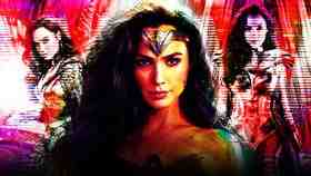 Three variations of Wonder Woman in classic costume and golden armor