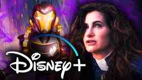 Kathryn Hahn as Agatha Harkness, Disney+ logo, Ironheart