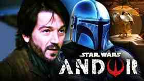 Andor logo, Diego Luna as Cassian Andor, Mandalorian