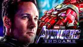 Paul Rudd Avengers Endgame logo Iron Man Gauntlet
