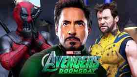 Deadpool, Doctor Doom Avengers Doomsday Logo, Wolverine.
