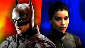 Robert Pattinson as The Batman, Zoe Kravitz as Catwoman