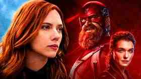 Black Widow on the left with Red Guardian on right