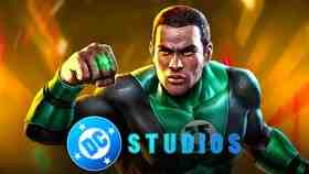 John Stewart in DC Comics, DC Studios logo.