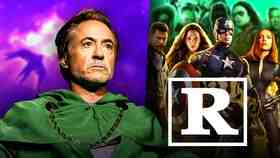 Robert Downey Jr. as Doctor Doom, R-rated logo, Avengers