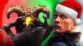 Dwayne Johnson as Black Adam, Christmas hat