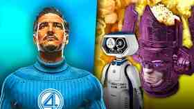 Pedro Pascal as Reed Richards, HERBIE and Galactus popcorn buckets.