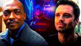 Anthony Mackie as Sam Wilson, Wyatt Russell as John Walker, Sebastian Stan as Bucky Barnes