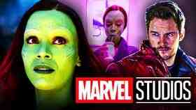 Zoe Saldana, Gamora, Guardians of the Galaxy, Marvel Studios logo