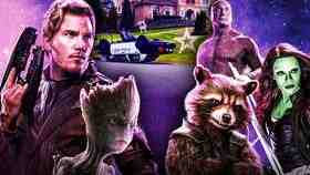 Guardians of the Galaxy Holiday Special Set Photo, Star-Lord, Rocket, Groot, Gamora, Drax