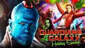 Michael Rooker as Yondu, Guardians of the Galaxy Holiday Special logo