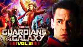 Guardians of the Galaxy 3 logo, John Cena as Peacemaker