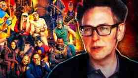 The Suicide Squad on left and James Gunn on right