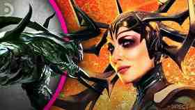 Cate Blanchett's Hela from Thor: Ragnarok, a monstrous looking creature from unused concept art