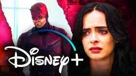 Daredevil alongside Jessica Jones and Disney+'s logo.
