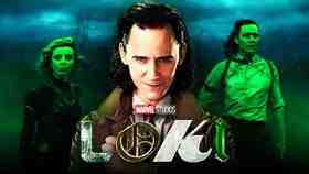 Tom Hiddleston as Loki, Loki logo, Sylvie and Loki