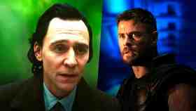 Tom Hiddleston Loki, Chris Hemsworth Thor.