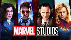 Agatha, Daredevil, Loki, and Captain Marvel, Marvel Studios logo