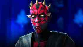 Darth Maul on a blue background