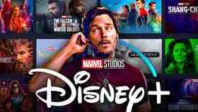 Star-Lord, Disney Plus logo, MCU movies and shows