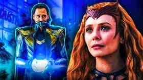 Tom Hiddleston as Loki, Elizabeth Olsen as Wanda Maximoff
