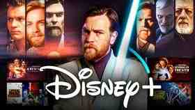 Ewan McGregor as Obii-Wan Kenobi, Disney+ logo
