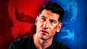 Jon Bernthal, Punisher logo in background