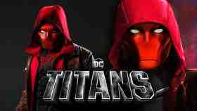 Live-Action Red Hood on left, concept art Red Hood on right