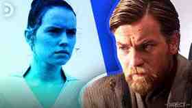 Daisy Ridley as Rey and Ewan McGregor as Obi-Wan Kenobi