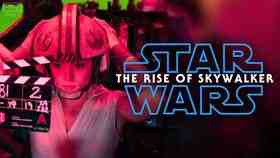 Daisy Ridley as Rey behind the scenes of The Rise of Skywalker