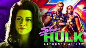 Tatiana Maslany's She-Hulk, along with Chris Hemsworth and Natalie Portman as Thor and Mighty Thor