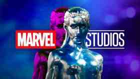 Silver Surfer in Fantastic Four First Steps, Marvel Studios logo