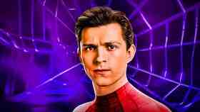 Tom Holland no mask Spider-Man, Spider webs in background