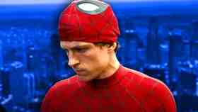 Tom Holland as Spider-Man.