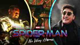 Willem Dafoe as Green Goblin, Alfred Molina as Doctor Octopus, No Way Home logo