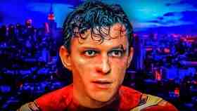 Spider-Man, played by Tom Holland, with no mask