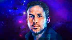 Ryan Gosling, stars and space background