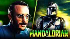 Dr. Pershing, The Mandalorian logo, Din Djarin