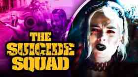 The Suicide Squad logo, Margot Robbie as Harley Quinn